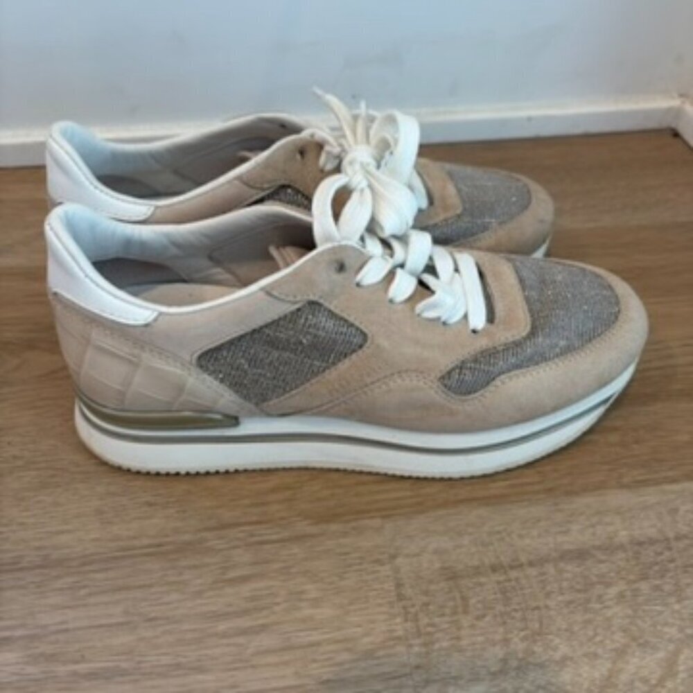 ** Hogan platform Gold Sneakers Size 37 - Picture 2 of 10